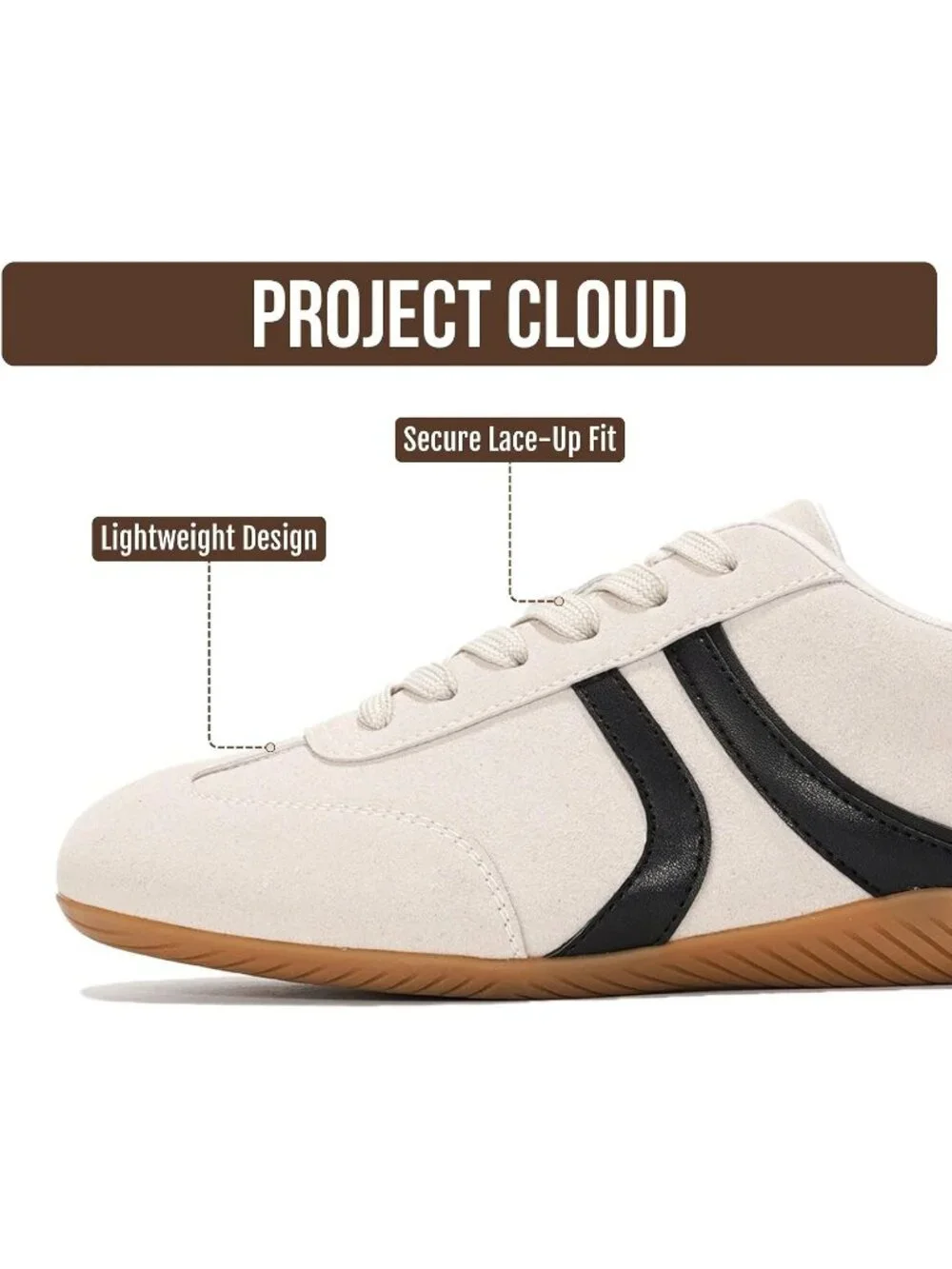 Women's White Non-Slip Barefoot Soft Memory Foam Soft Memory Foam Casual Sneaker